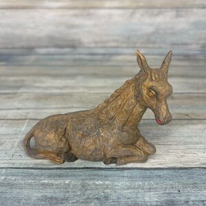 Vintage‎ Nativity Donkey Figurine Made In Italy Christmas Animal